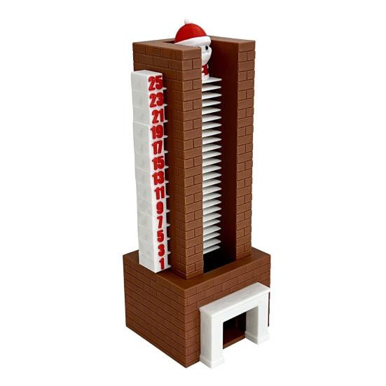 Календарь Адвента с Сантой 25 дней Санта у камина Рождественский календарь обратного отсчета с Сантой