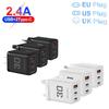 Зарядная головка для мобильного телефона, 2,4 А, двойной PD+USB, дорожный адаптер стандарта США/ЕС/Великобритании