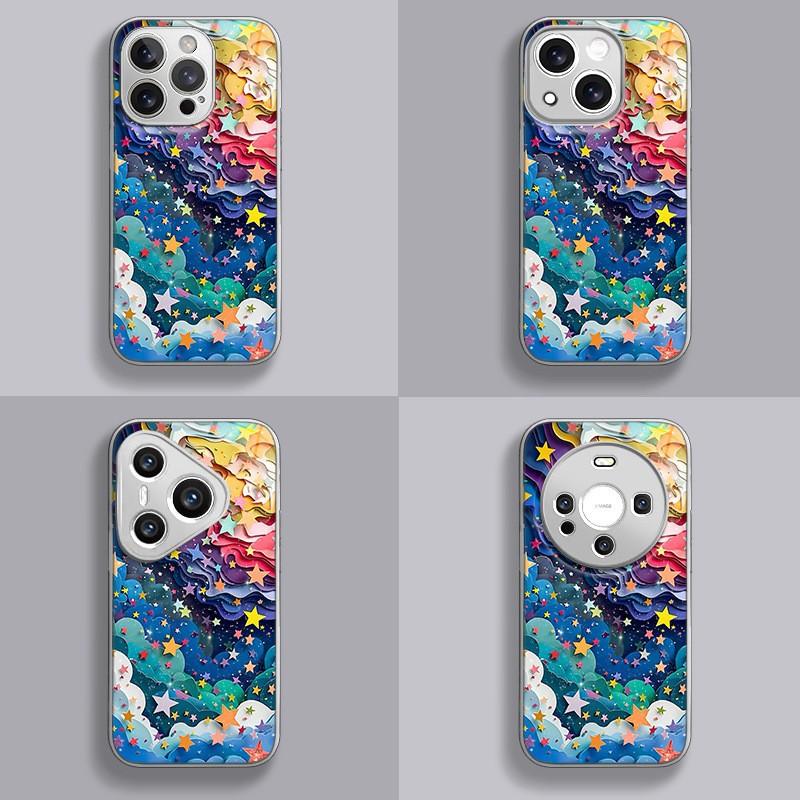 For Apple 16promax New Year Women's Model for IPhone Mobile Phone Case 15 Starry Sky Stars 14pm Hydrogel Shell