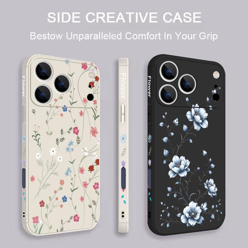 Чехол с принтом фиолетовых цветов для iPhone 17 Pro Max iPhone 16 15 14 13 Pro Max Магнитный Для Magsafe Мягкий силиконовый задний чехол для телефона