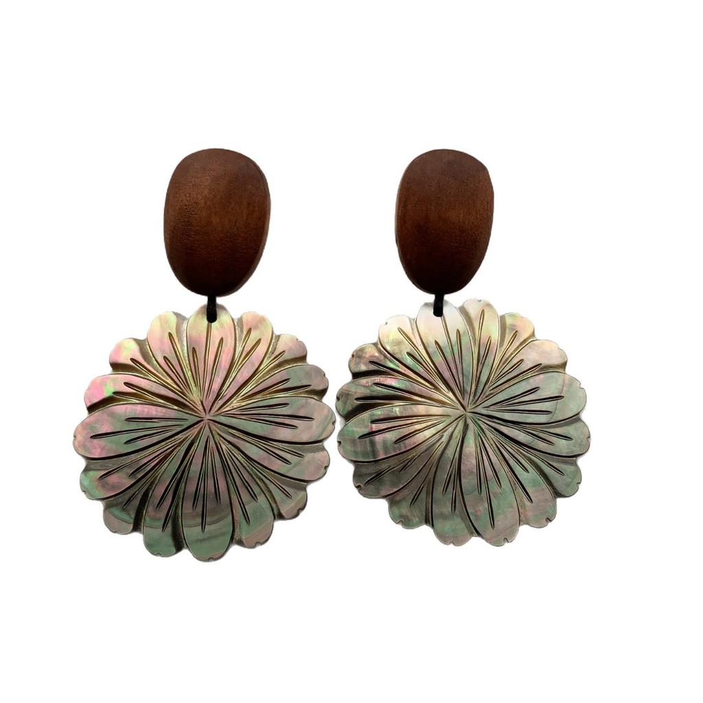 Натуральная релаксация Этнический стиль Легкие серьги-ракушки Серьги Легкая роскошь Ретро Мода Высокий уровень Офисные Персонализированные серьги