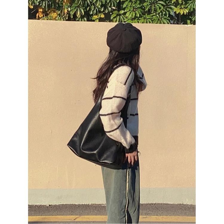 IELGY Женская сумка большой вместимости, простая сумка через плечо из мягкой кожи, сумка для мамы и ребенка в стиле ретро с косым плетением