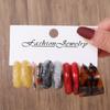 Best-selling C-shaped stud earring set, Korean fashionable acrylic sweet earrings