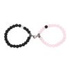 1 Pair Couple Bracelets Alloy Glass Beads Connection Heart Matching Beaded Bracelet