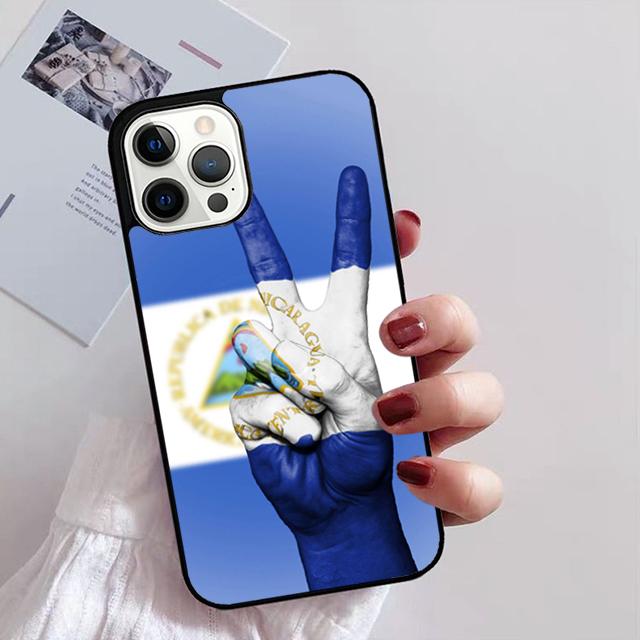 Чехол для телефона с флагом Никарагуа для iPhone 11 12 13 14 Pro Max mini XR XS SE 2020 6 7 8 Plus Samsung S21 S22 Coque Fundas