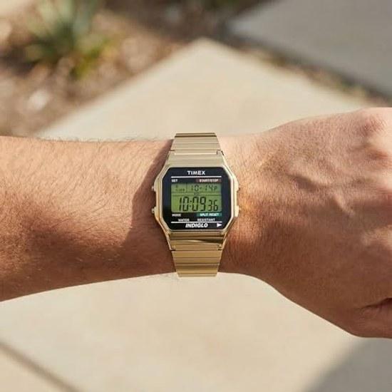 TIMEX Unisex Wristwatch Classic Digital Gold T78677
