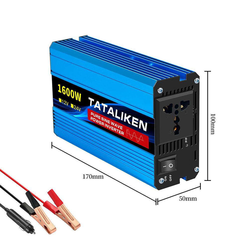Инвертор чистой синусоиды DC12V в AC 220V 1600W 3000W Преобразователь мощности Автомобильный Солнечный Инвертор Цифровой Дисплей Автомобильный/Домашний Инвертор