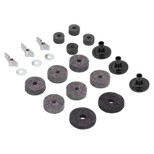 21-Piece Cymbal Felt Set, Clutch Bracket Tube Drum Accessories, Fiber Felt, Specially Designed for Fixing C-Pieces On Drums