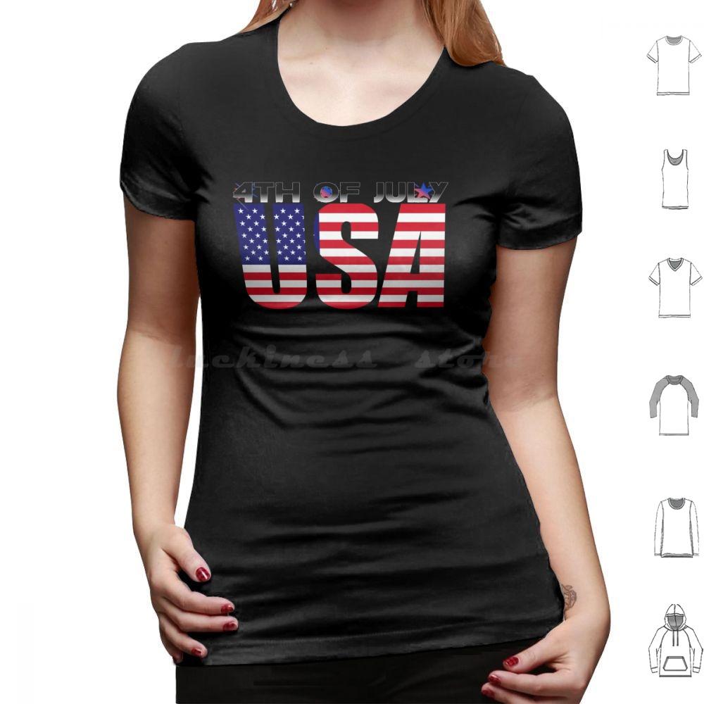 Футболка 4 июля Хлопок Мужская Женская DIY Печать День 4 июля США Американская Гордость Красный Белый Синий Патриотические Звезды И