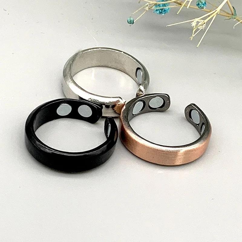 Магнитные Кольца для Похудения для Женщин Мужчин Стопор Силы Спящие Против Храпа Украшения для Здоровья Магнитотерапия Кольцо на Палец