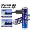 PALO 1.5V AAA Li-ion Battery 1110mWh Li-polymer USB Rechargeable Lithium USB Battery AAA + USB Cable