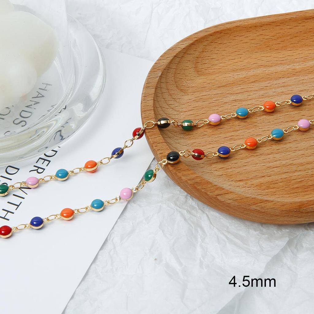 50 см/пакет, латунная медная цепочка, хрустальные бусины, подвески, цепочка для DIY, ожерелье, браслет, аксессуары для изготовления ювелирных изделий, принадлежности ручной работы