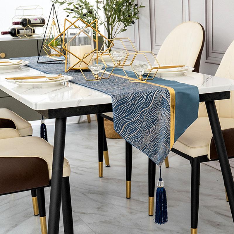 Легкая роскошная дорожка для обеденного стола в гостиной, высококачественная дорожка для домашнего декора, дорожка для стола, тумба под телевизор, пылезащитный чехол с длинной полоской, полотенце