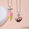 15 Стилей Подвеска из Полимерной Глины Набор Ожерелий для Лучших Друзей BFF Fimo Радужный Леденец Рожки для Мороженого Бусины-Шармы Цепочка Подарок для Детей