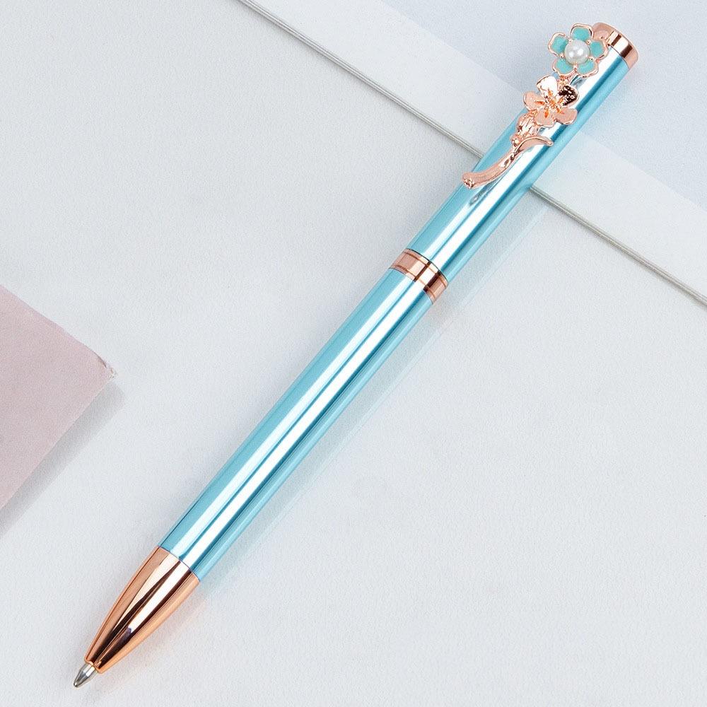 1 Piece Pearl Flower Wedding Metal Pen Office School Supplies Stationery Gift