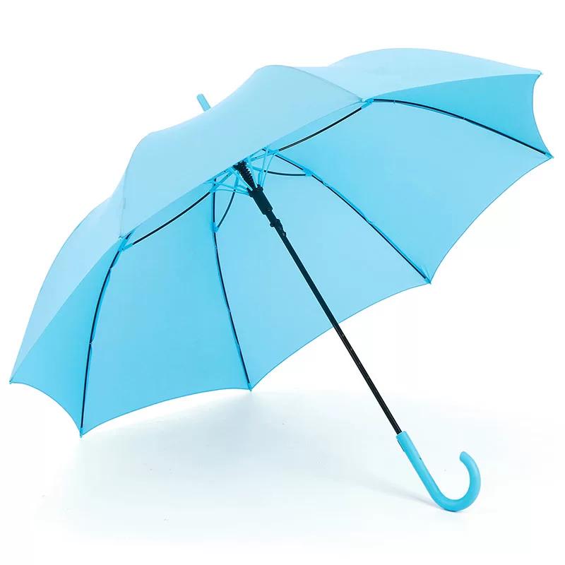 Daily Full-Time Extra Large Thickened Straight Handle Macaron Dopamine Long Handle Pure Color Good-looking Umbrella Automatic Umbrella with Straight