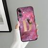 Чехол для телефона Funda для Apple iPhone 17 Pro Max Air 11 XR XS MAX 12 14 13 15 Pro 7 8 16 Цветок Имя Буква C D