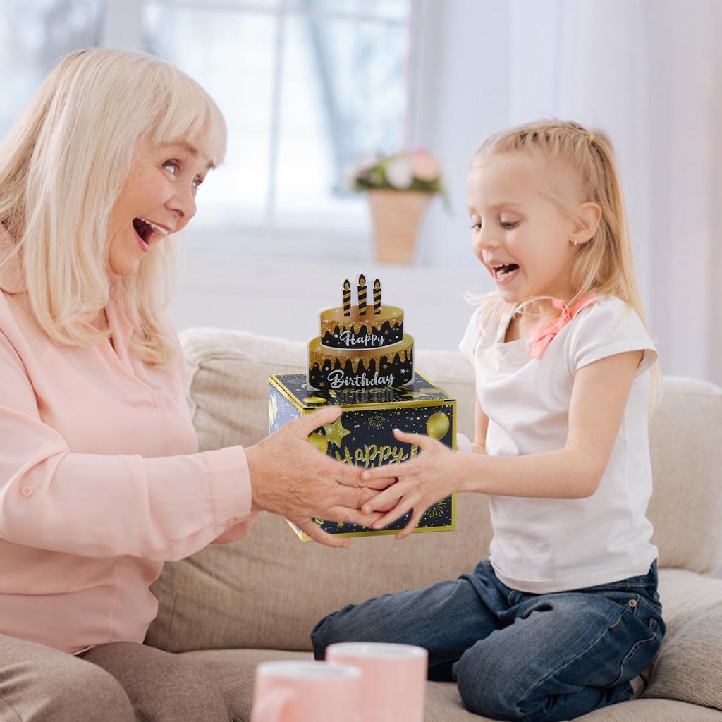 32 шт./1 комплект, сюрприз, подарочная коробка, украшение на день рождения, дети, взрослые, с днем рождения, черная золотая коробка-сюрприз, украшение на детский душ