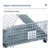 Folding Galvanized Iron Frame Logistics Cart with U-shaped Feet