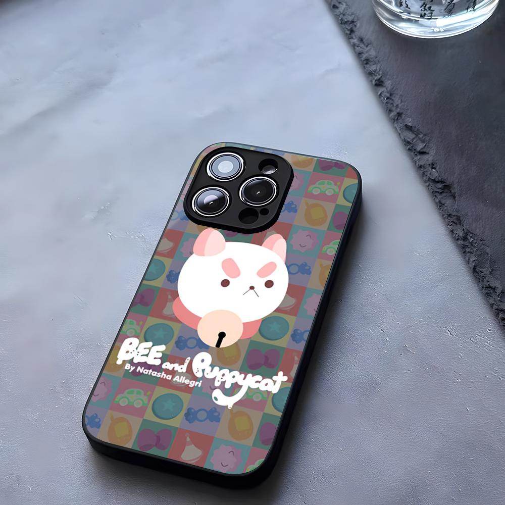 Чехол для телефона Bee And Puppycat Временная работа Закаленное стекло Для IPhone 17 13 14 16 12 15 11 Pro Max Plus Mini X XR SE2020 Coque