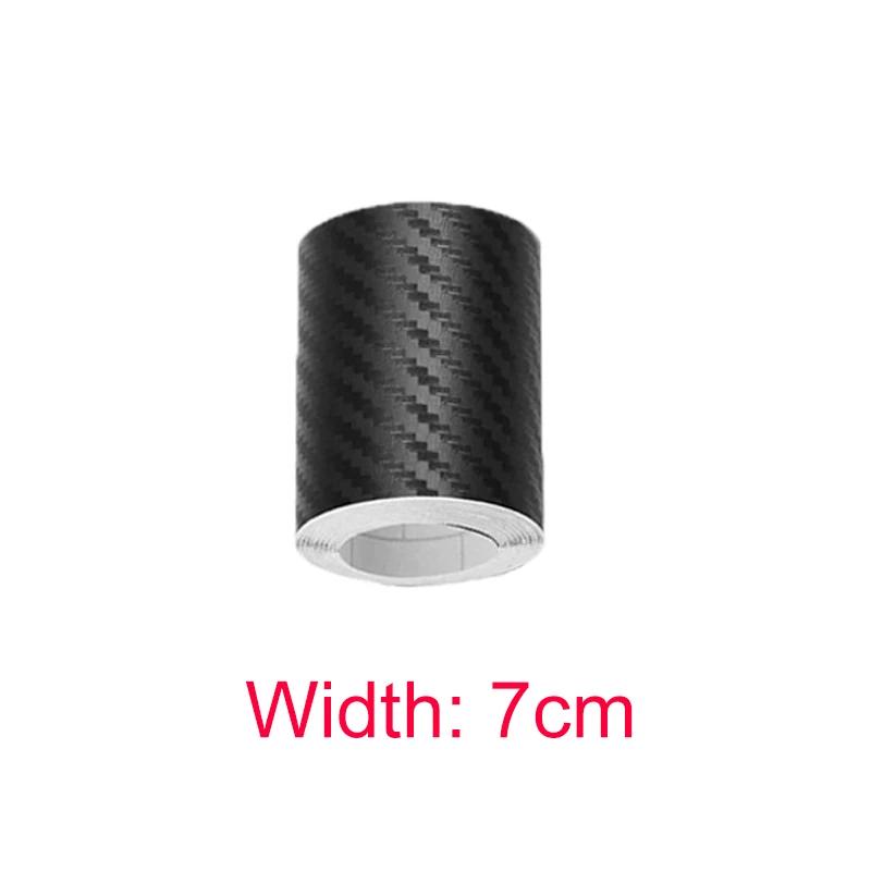 3D Carbon Fiber Car Bumper Door Guard Protection Film 3m Car Door Sill Protector Sticker Black Waterproof Anti Scratch Tape