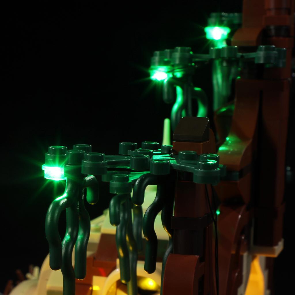 Набор светодиодной подсветки для LEGO Star Wars 75330 Диорама тренировки джедаев на Дагобе, конструктор, игрушки, украшение, регулируемые аксессуары для освещения