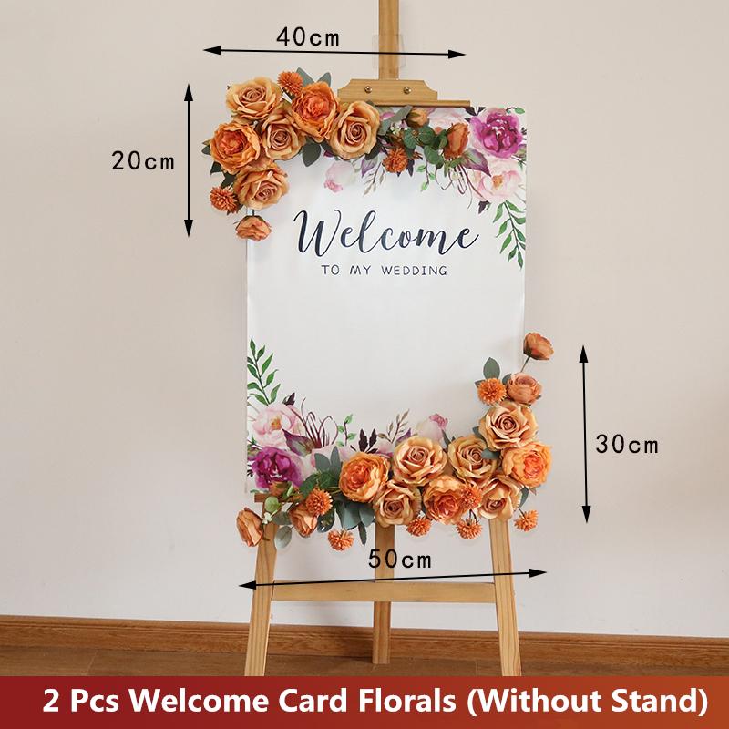 Креативный знак, угловой цветочный декор, свадебный цветочный реквизит, приветственная открытка, цветочная гирлянда, букет цветов