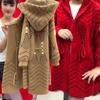 Women Winter Jacket Long Thicken Imitation Mink Cashmere Coat High End Middle Aged Elderly Women Knitted Cardigan Sweater 4XL