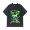 275 GSM Washed T-shirts 100% Cotton Chainsaw Man V36 Denji Pochita Print Unisex Heavy Cotton T Shirt