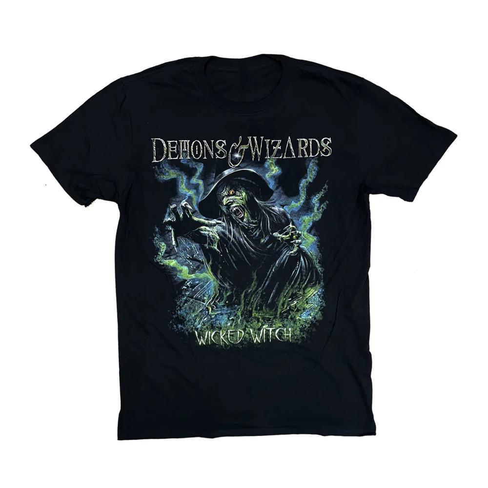 DEMONS & WIZARDS Band Wicked Witch Heavy T Shirt S-5XL Cotton Black BT766 Unisex T-Shirt