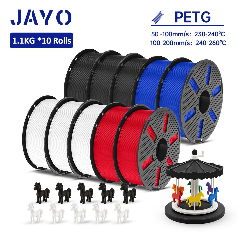 JAYO 3D Printer PLA/PLA Meta/PETG/PLA PLUS/PLA Matte Filament 1.75mm 9/10 Rolls 3D Printing Materials for 3D Printer&3D Pen