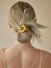 1pc Elegant Golden Metal Geometric Hair Tie , Y2k Cute Women's Luxury Style Ponytail Holder , Simple Chic Hairband Accessory Hair Accessories