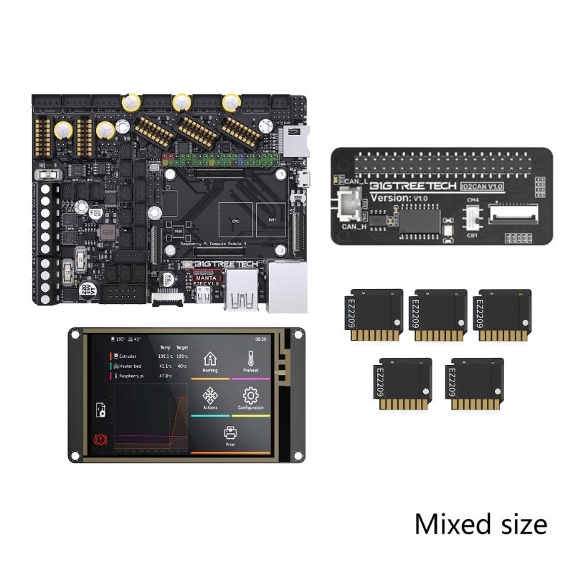 Поддержка материнской платы Manta E3EZ V1.0 32-битной платы управления для материнских плат Klipper для Ender3 Ender5 EZ2209 EZ5160