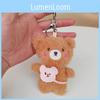 Adorable Plush Bear Keychain Cute Stuffed Animal Pendant For Bags And Gifts