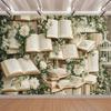 1 шт. баннер-фон с цветочным книжным узором, подходит для праздничных торжеств, украшения сада, юбилеев, тематических вечеринок