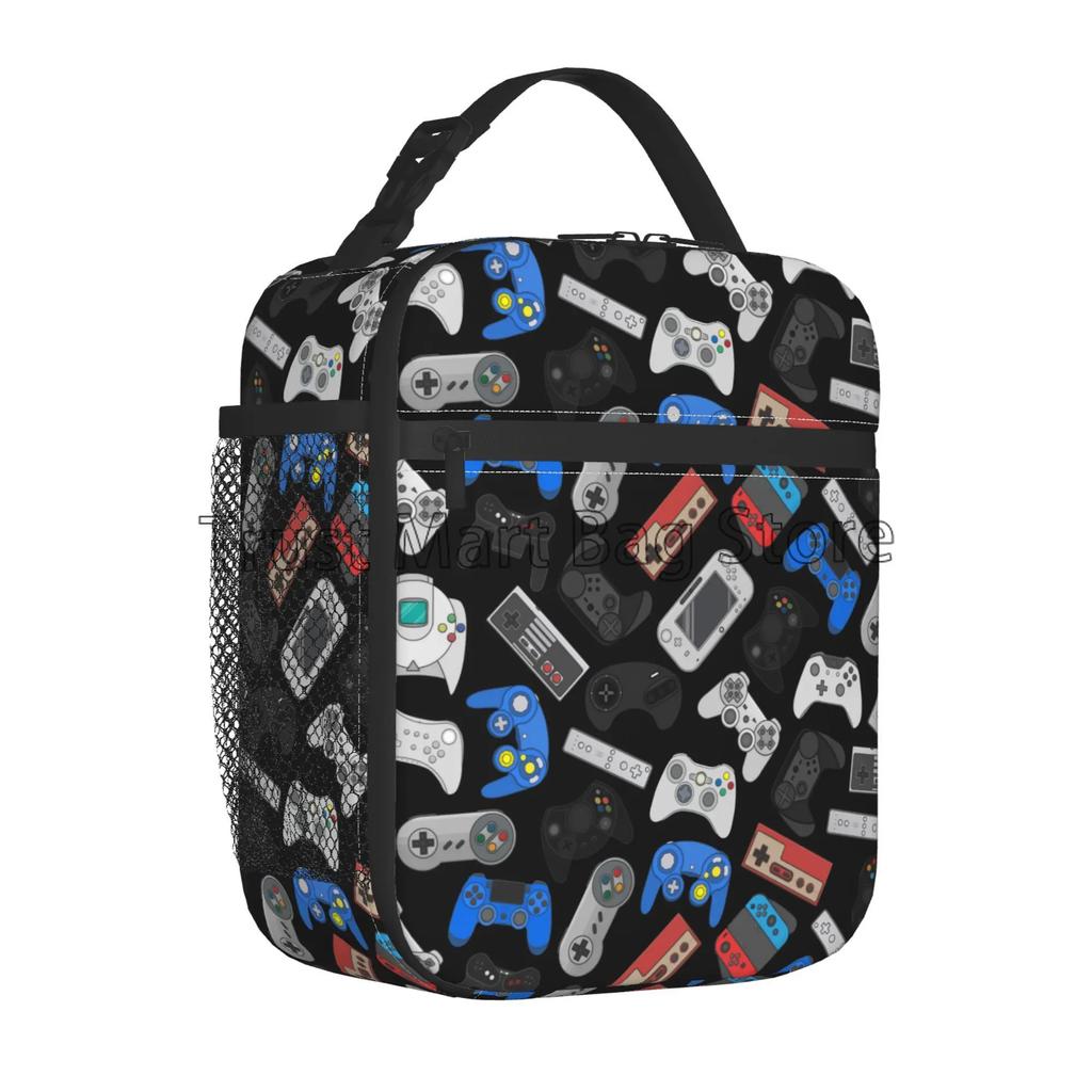 Контроллер для видеоигр, изолированный ланч-бокс, геймпад, водонепроницаемый портативный термосумка для ланча Bento для школы, путешествий, пикника, пляжа