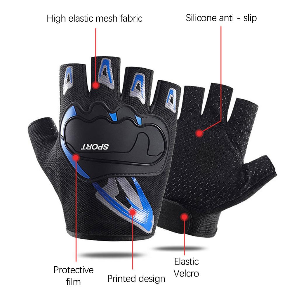 Men's Tactical Cycling Gloves Anti-Slip Driving Summer Fitness Gloves Breathable Protective Half Finger Sports Glove
