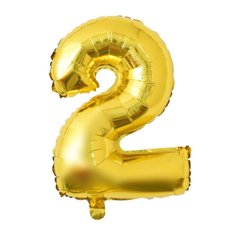 32-Inch Aluminum Foil Number Balloons Gold Silver Birthday Baby One Year Old Decorative Photography Balloons Celebration Supp...