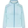 Plain Color Zipper Hooded Breathable Woven Sports Jacket Men Jackets Light-Blue 152425601-2