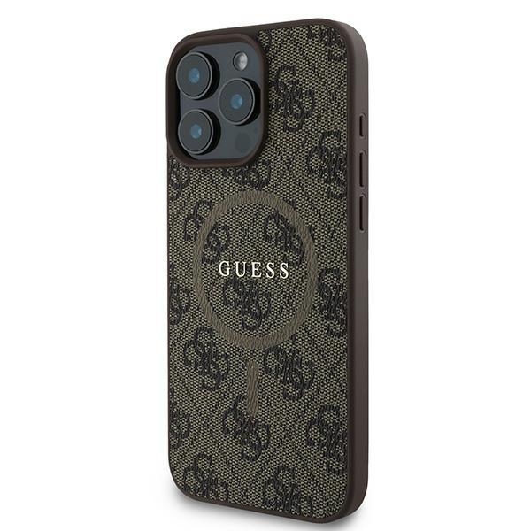 Etui do iPhone 16 Pro Guess MagSafe Classic Logo Brown