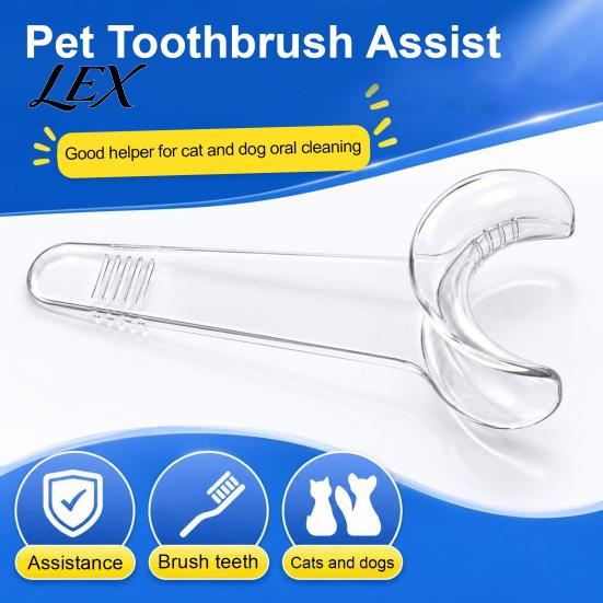 Pet Dental Care Equipment Tooth Brushing Helper, Clear Teeth Cleaning Aid, Reusable Dog Tool Tool, Holds The Lip Aside for Dogs Cats Easy Cat