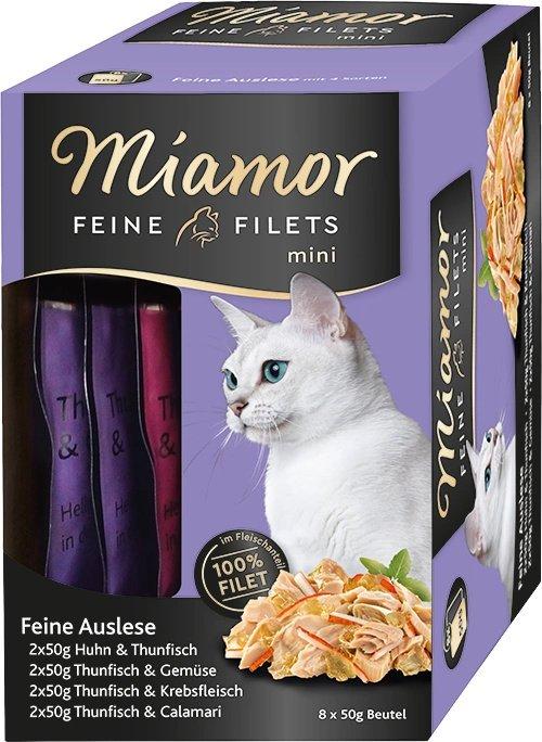 Miamor | Feine Filets Mini Mix | Karma Filetowa Dla Dorosłych Kotów - Mini Mix Auslese 8X50G