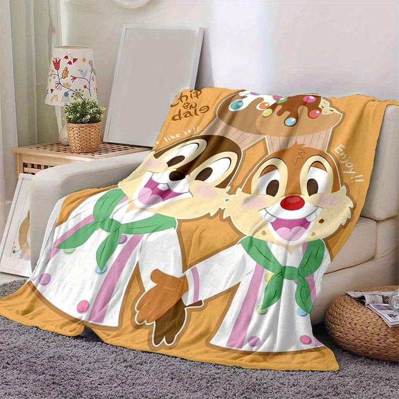 1 шт., Плюшевая игрушка Чип и Дейл, Милый мультяшный персонаж, Декоративный плед для дома, гостиной, спальни, путешествий, кемпинга, автомобиля, пляжа,