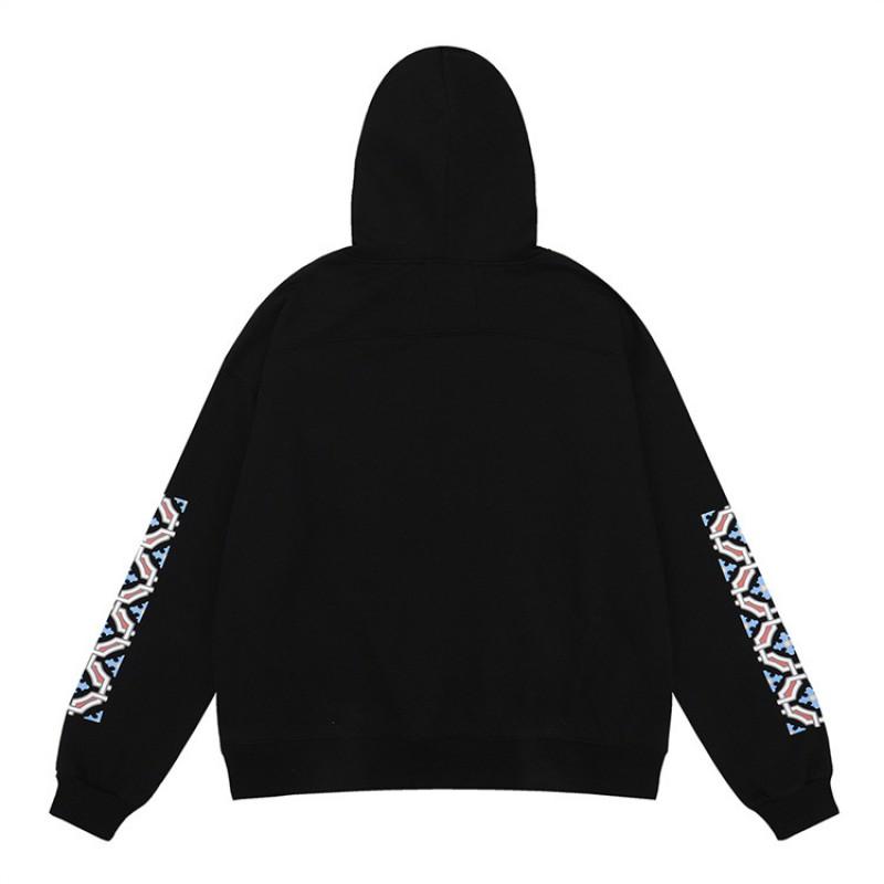 Rhude Style Hooded Sweatshirt Men Women Castle Print Oversized Streetwear Pullover Cotton Heavyweight Casual Hoodie