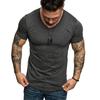 Модная мужская футболка с коротким рукавом облегающего кроя, подчеркивающая мускулатуру, для бодибилдинга и максимального комфорта