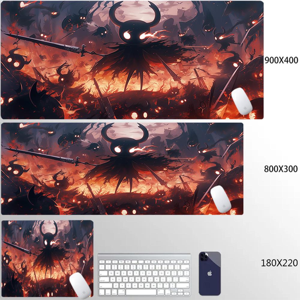 Anime Cute HD Table Mat Large Carpet Hollow Knight Gaming Accessories Mouse Pad Office PC Laptop Cartoon Game Cabinet Mousepad
