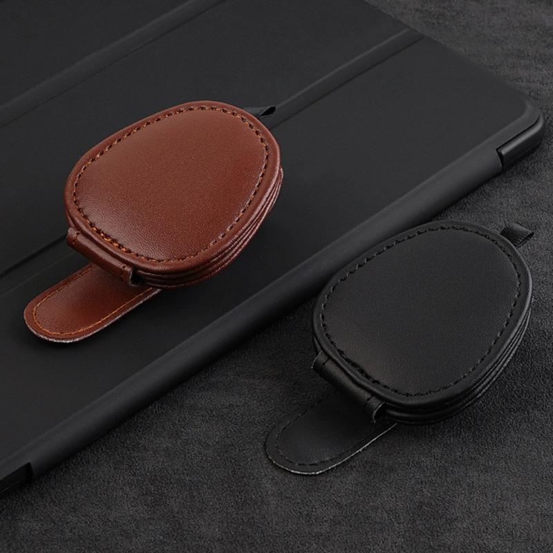 Glasses Holders for Car Sun Visor, Sunglasses Eyeglasses Mount Ticket Card Clip,PU Leather Glasses Holder