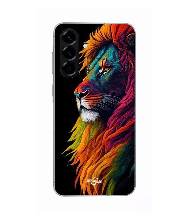 Coque - Maniacase - Samsung Galaxy A56 - Silicone - Souple - Lion Majestueux Coloré