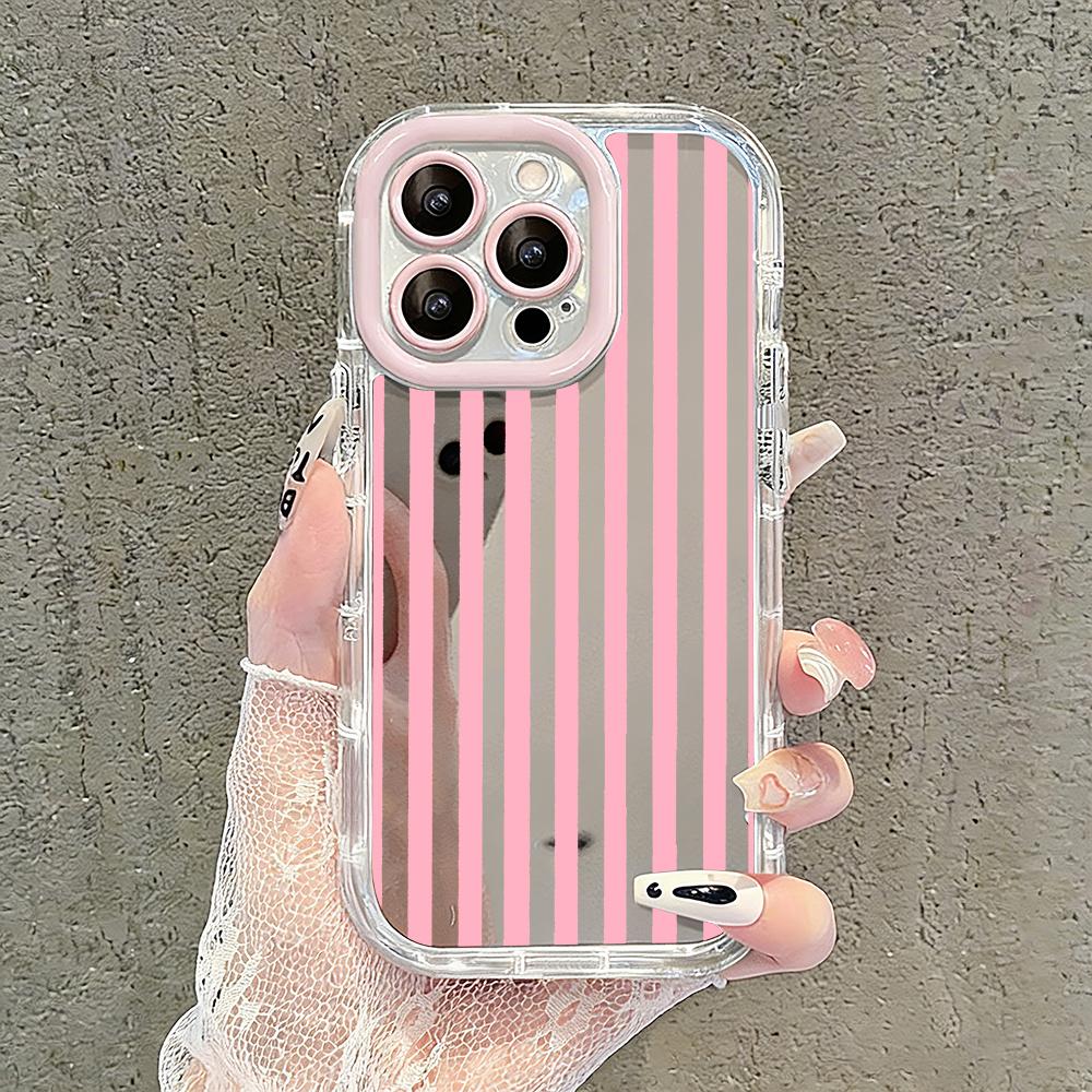 Чехол-зеркало с вертикальной полоской для iPhone 17 Air 16 Pro Max 17 15 14 13 12 11 8 Plus X XS, защитная задняя крышка