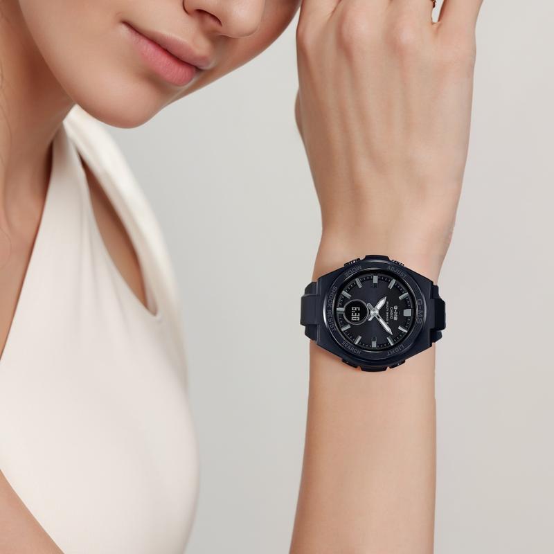 Casio BABY-G Модные крутые уличные прочные металлические солнечная энергия стрелочный двойной дисплей механизм кварцевый механизм Японские и корейские часы MSG-W200G-1A2JF
